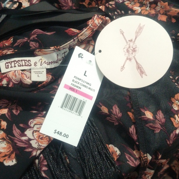 New Floral Cardigan Cover Up /  Size L - Picture 4 of 6